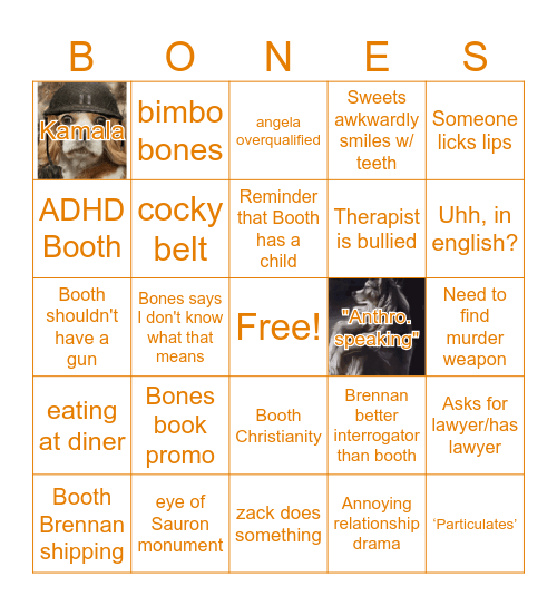 Bimbo Bingo Card