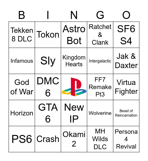 State of Play Bingo Card