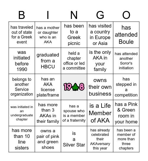 FIND A SOROR WHO... Bingo Card
