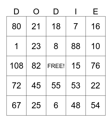Retirement BINGO! Bingo Card