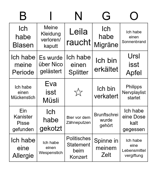 ROCK IM PARK 2026 Bingo Card