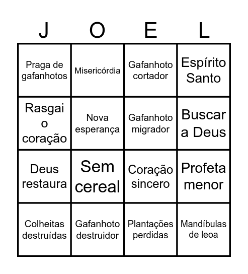 Bingo Profeta Bingo Card