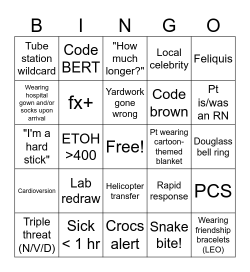 End of MAY-hem Bingo Card