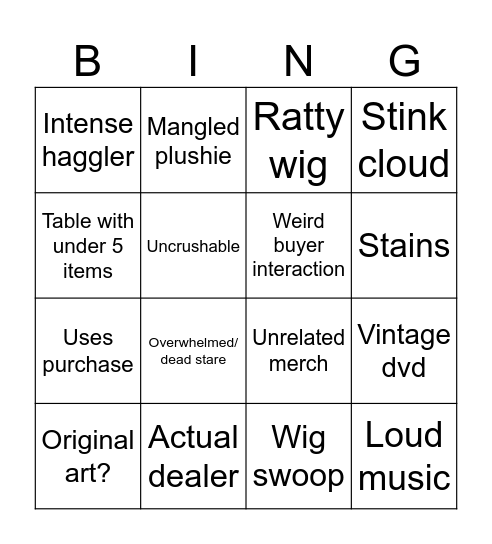 Fleaaa Bingo Card