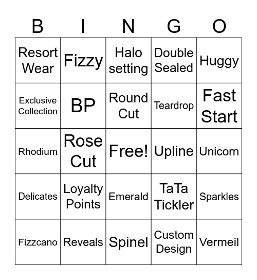 Fizz 'n Fla-Bingo Card