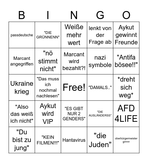 Marcant Bingo Card