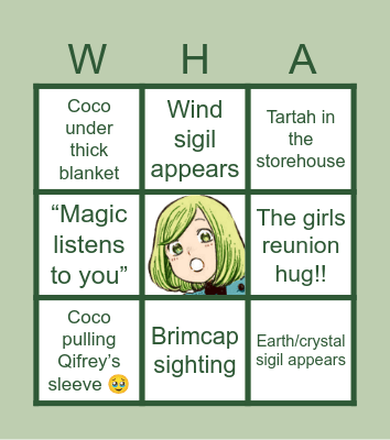 WHA EPISODE 10 BINGO Card