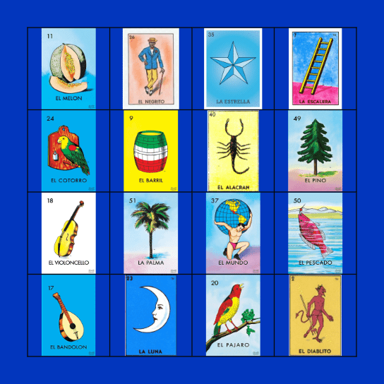 Loteria Bingo Card