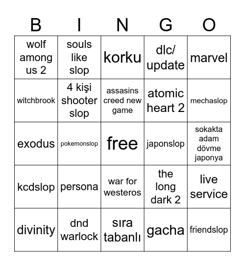 summer game fest 2026 Bingo Card