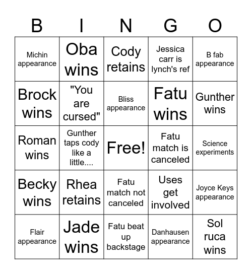 Clash In Italy Bingo Card