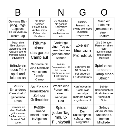 Hurricane 2026 Bingo Card
