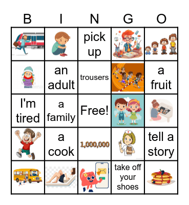 Word Bingo Card