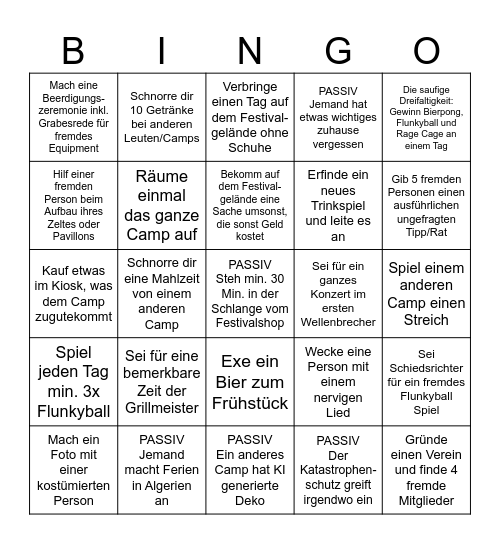 Hurricane 2026 Bingo Card