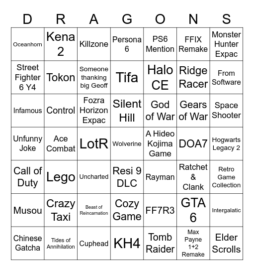 Summer Geoff Fest 2026 - Week Long Bingo Card
