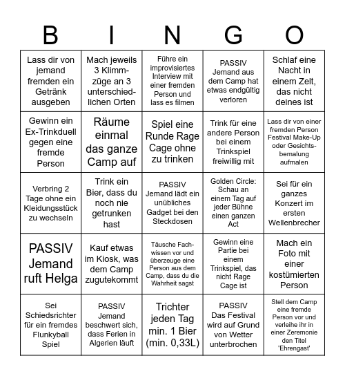 Hurricane 2026 Bingo Card