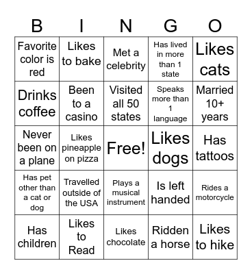SOTTJ BINGO Card