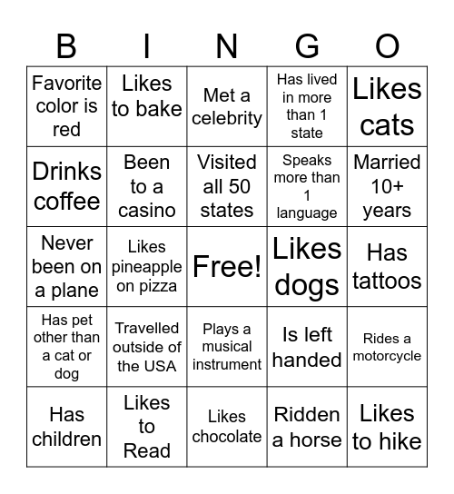 SOTTJ BINGO Card