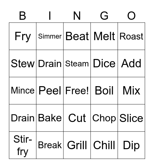 MF1051 Bingo Card