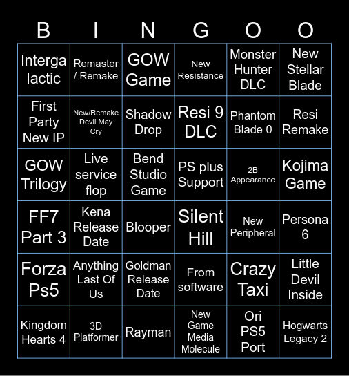State of Play May-2026 Bingo Card
