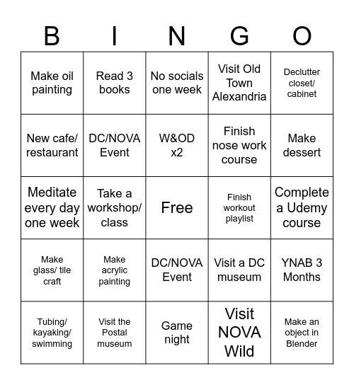 2026 Part 2 Bingo Card