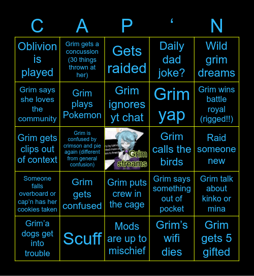 Grim’s bingo Card