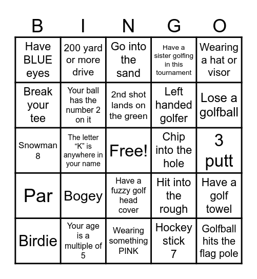KAUFMAN  KLASSIC Bingo Card