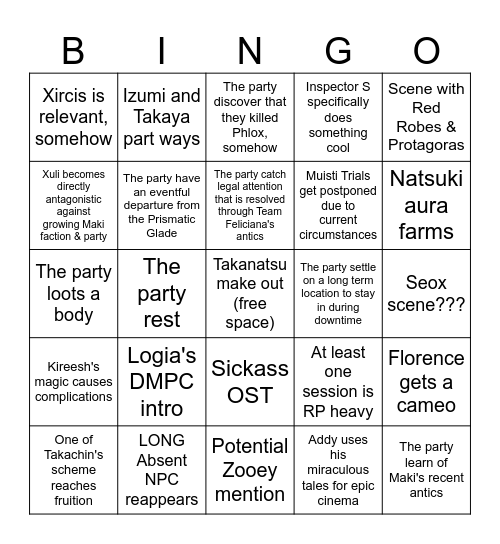 Facilitator Ending Plans Bingo Card