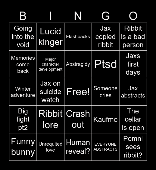 Ep 9 Bingo Card