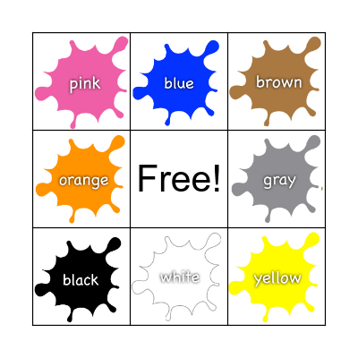 Color Bingo Card