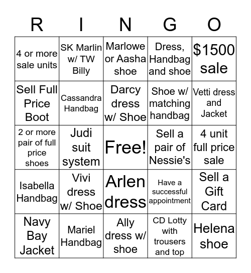 Think Spring Bingo Card