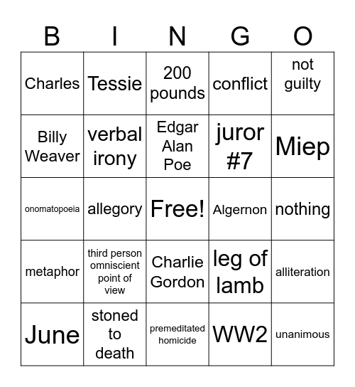 End of the Year review 2026 Bingo Card