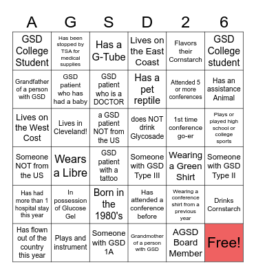 NAME:________________________ Bingo Card