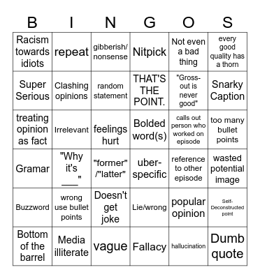 Qualitipedia Bingo Card
