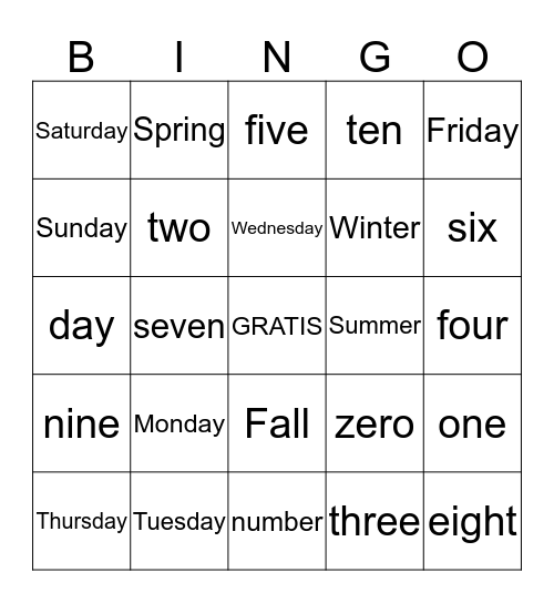 Bingo Card