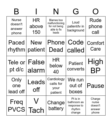 tele bingo Card