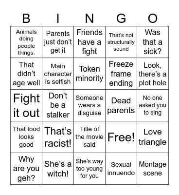 Disney Bingo Card