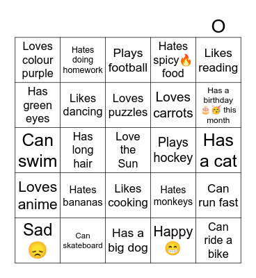 Find someone who... Bingo Card