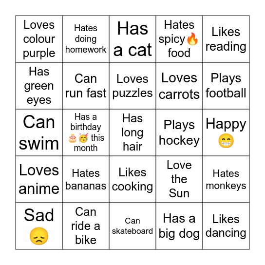 Find someone who... Bingo Card