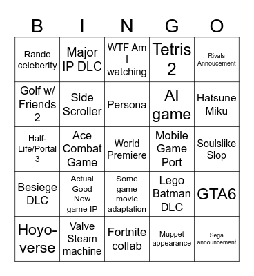 Tell me lies Geoff Bingo Card