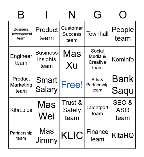 KitaLulus Townhall June 2026 Bingo Card
