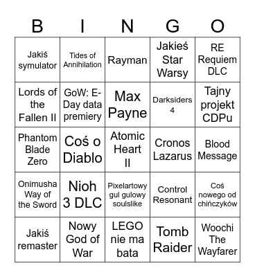 Summer Showcases Bingo Card