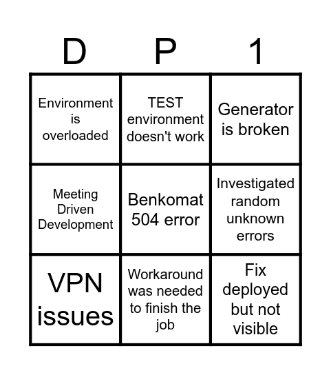 BINGO Card