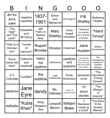 MATURITA' REVISION BINGO 5CL Bingo Card