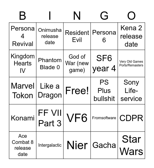 State of Play June 2026 Bingo Card