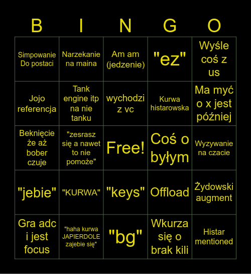Martyna liga Bingo Card