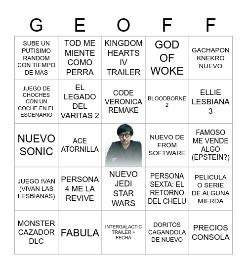 Summer Game Fest 2026 Bingo Card