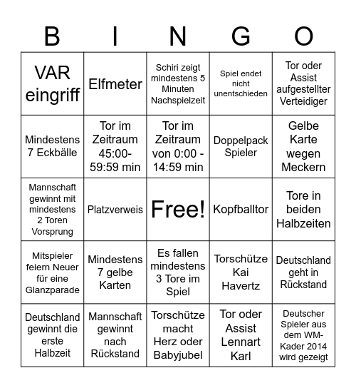WM-Bingo Card