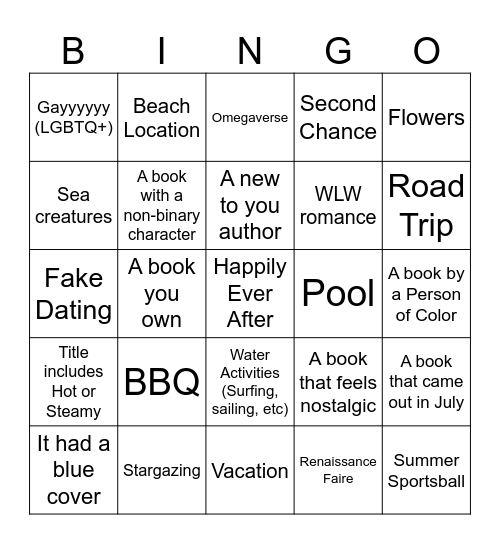 Uhmegaverse Summer '26 Bingo Card