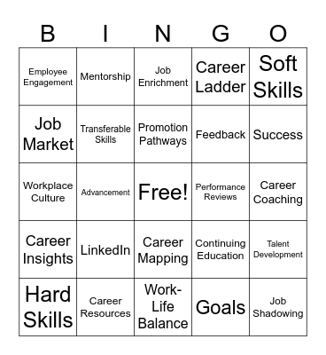 CAREER DEVLOPMENT Bingo Card