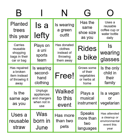 Find Someone Who... Bingo Card